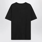 The Attico Black washed T-shirt with shaped hem