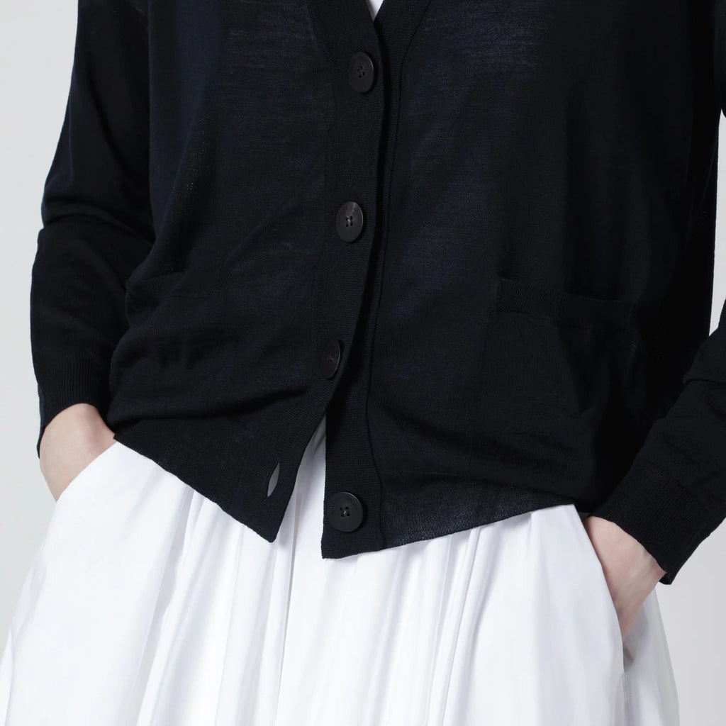 Roberto Collina Navy wool cardigan