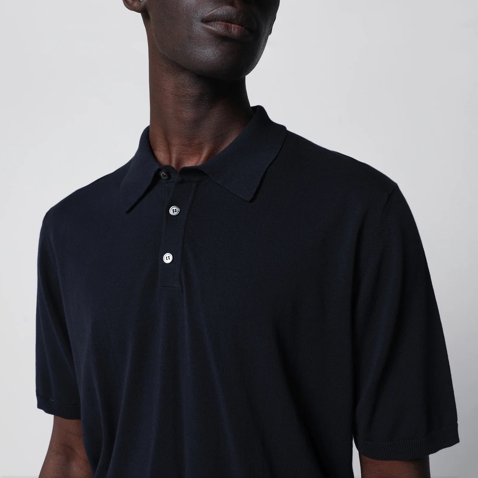 Roberto Collina Regular cotton polo Navy Blue