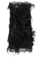 The Attico Lace And Feather Dress