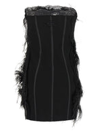 The Attico Lace And Feather Dress