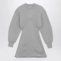 The Attico Melange cotton jersey mini dress in grey