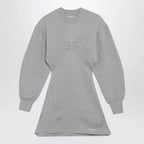 The Attico Melange cotton jersey mini dress in grey