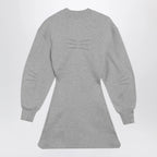 The Attico Melange cotton jersey mini dress in grey