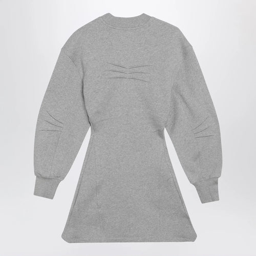The Attico Melange cotton jersey mini dress in grey