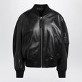 The Attico Anja bomber jacket in black leather