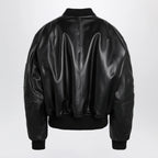 The Attico Anja bomber jacket in black leather