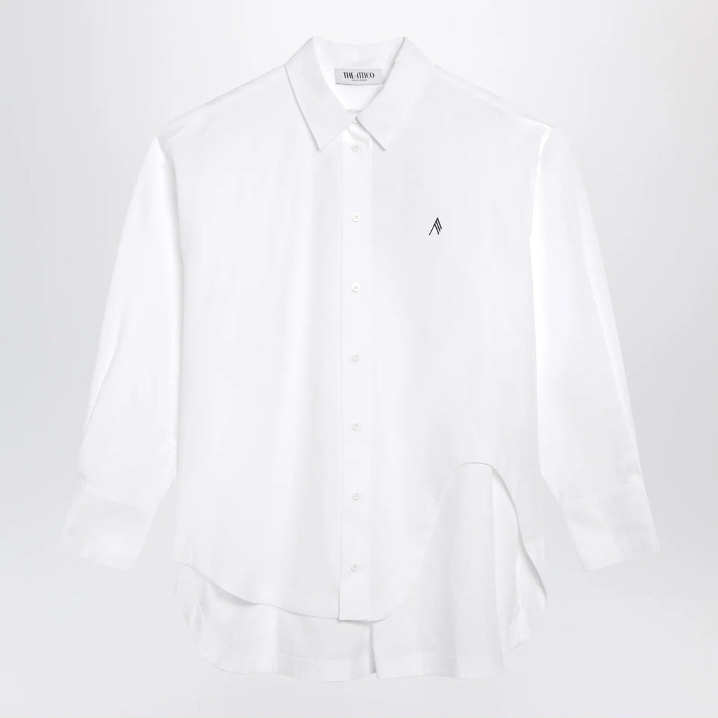 The Attico Diana shirt in white cotton