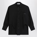 The Attico Black cotton shirt with logo