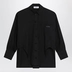 The Attico Black cotton shirt with logo