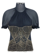 The Attico Jewel Embroidery Top