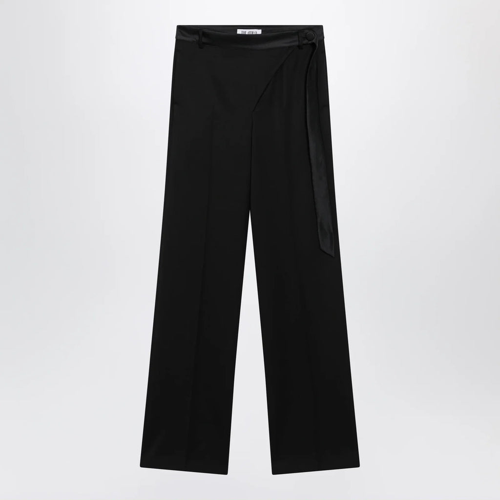 The Attico Black virgin wool tuxedo trousers