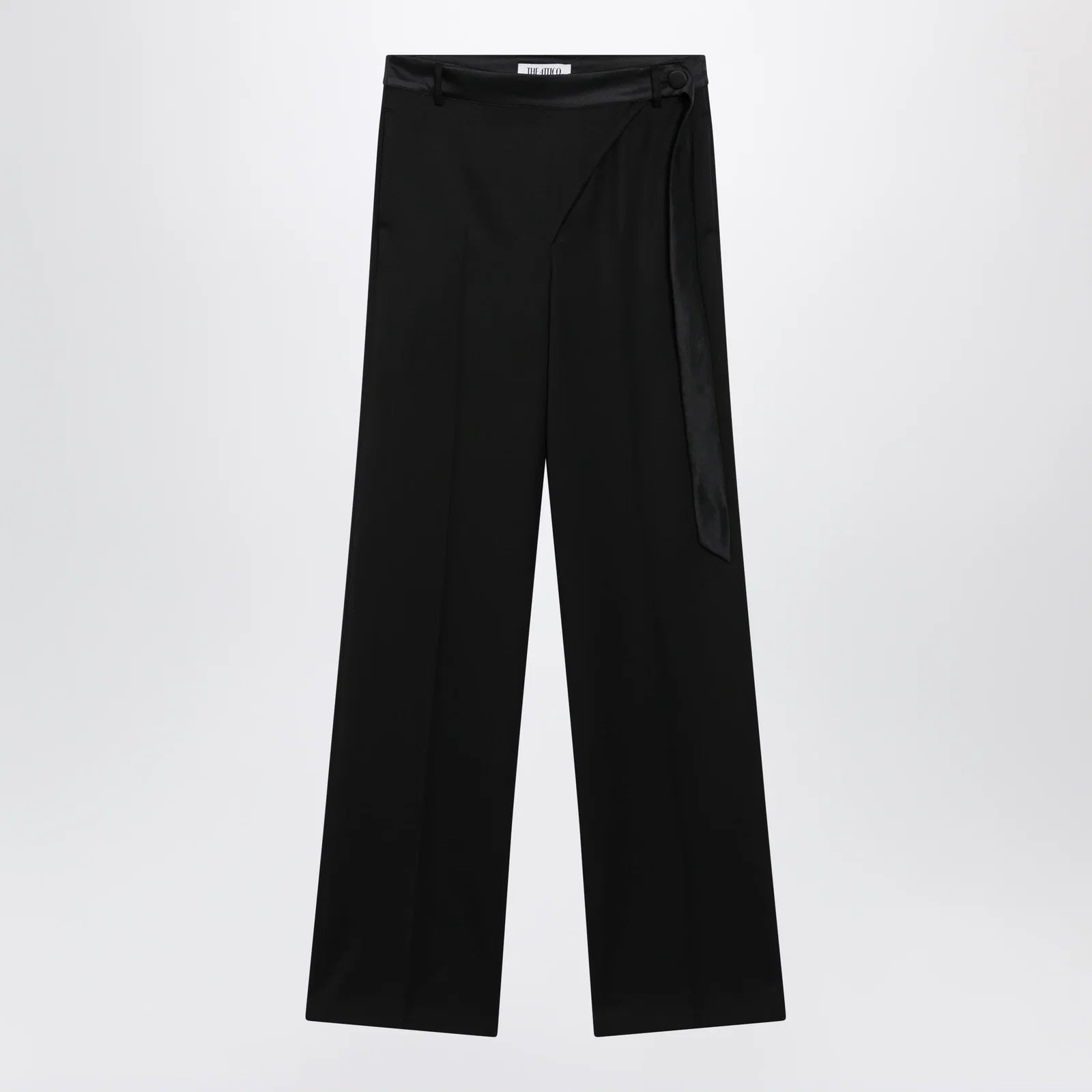 The Attico Black virgin wool tuxedo trousers