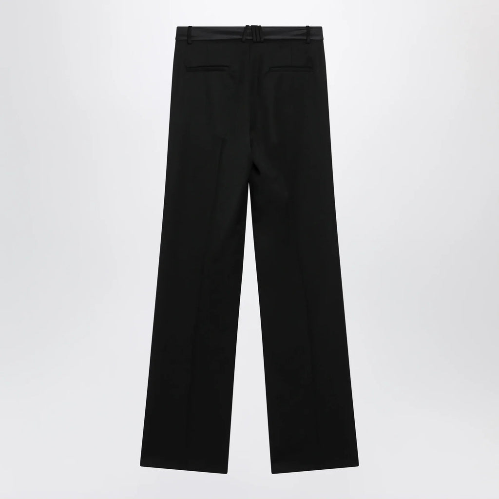 The Attico Black virgin wool tuxedo trousers