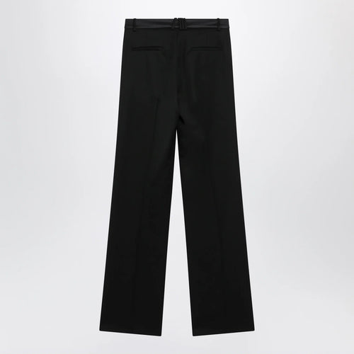 The Attico Black virgin wool tuxedo trousers