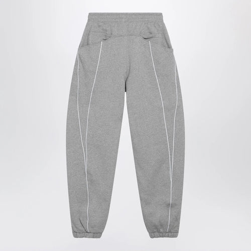 The Attico Long jogger pants in melange grey cotton jersey