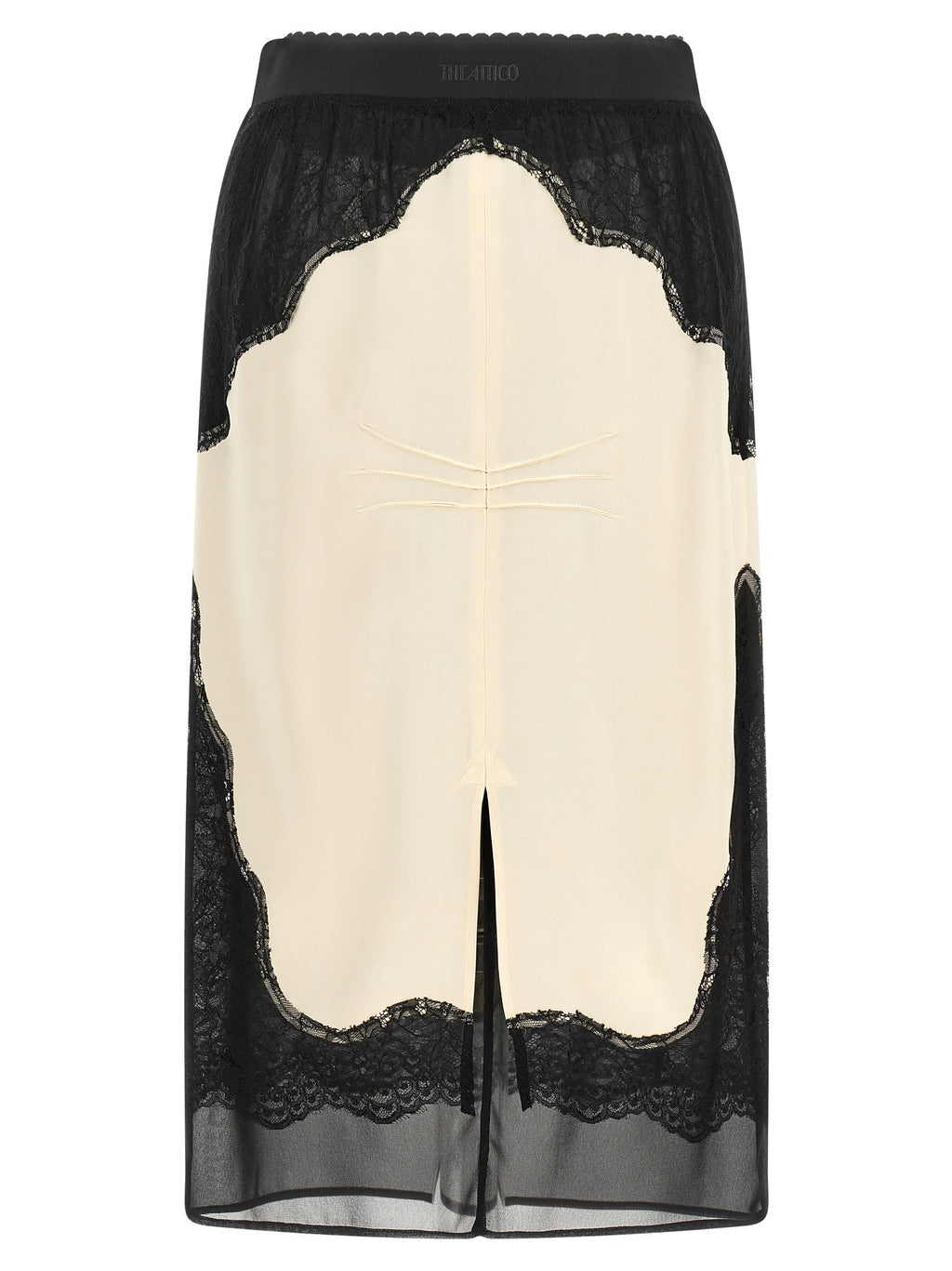 The Attico Lace Insert Skirt