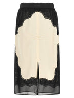 The Attico Lace Insert Skirt