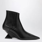 The Attico Cheope wedge-heel ankle boots in black calfskin