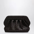 THEMOIRè Bios embossed vegan leather clutch in brown