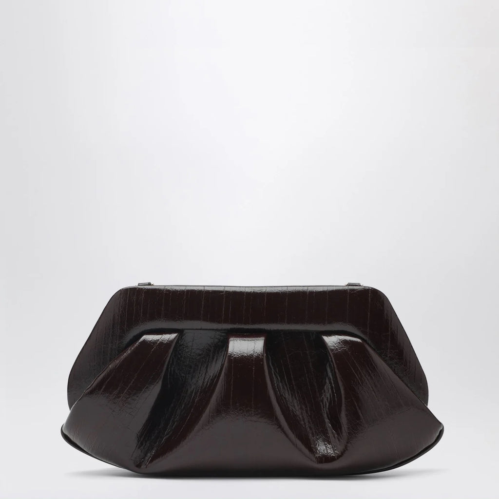 THEMOIRè Emera clutch in chocolate brown