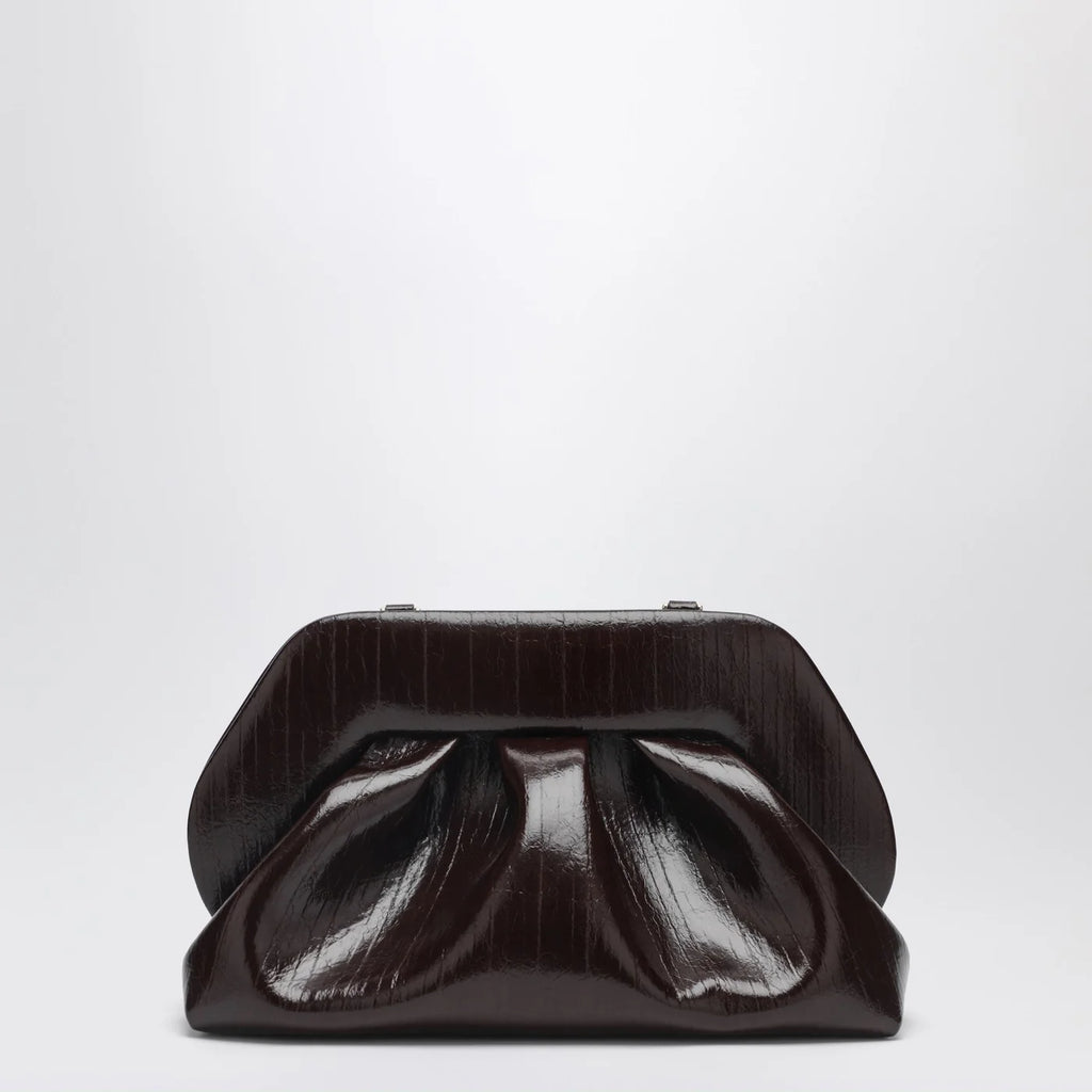 THEMOIRè Tia clutch in chocolate brown