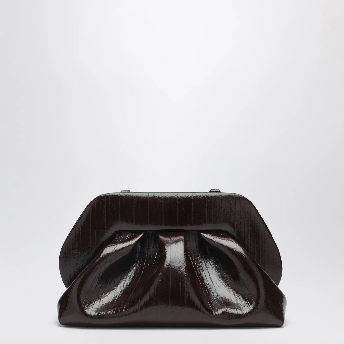 THEMOIRè Tia clutch in chocolate brown