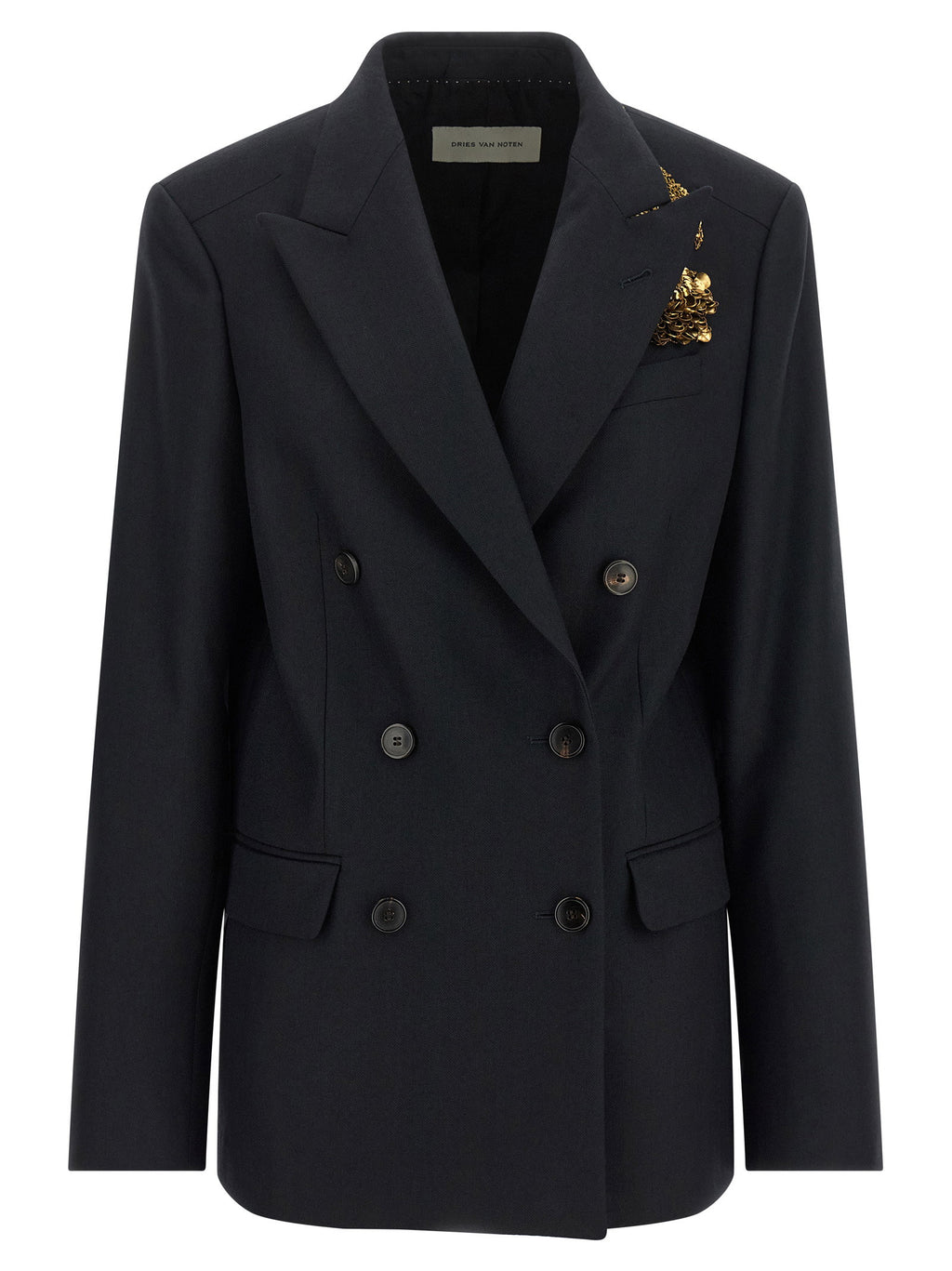 Dries Van Noten Barrysta Double-breasted Blazer With Embroidery