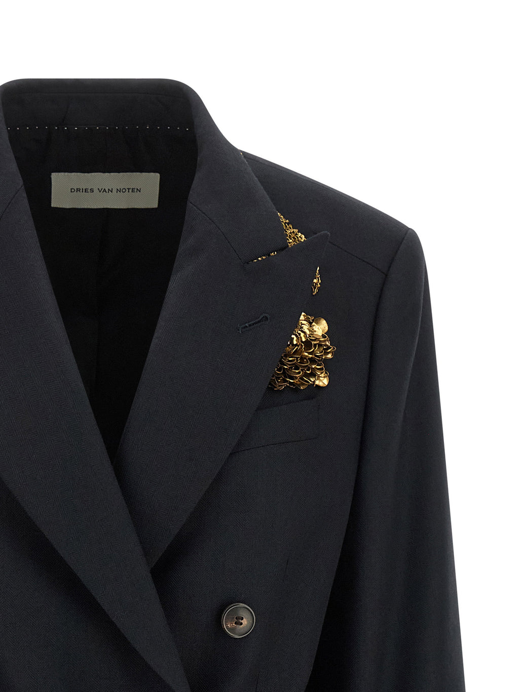 Dries Van Noten Barrysta Double-breasted Blazer With Embroidery