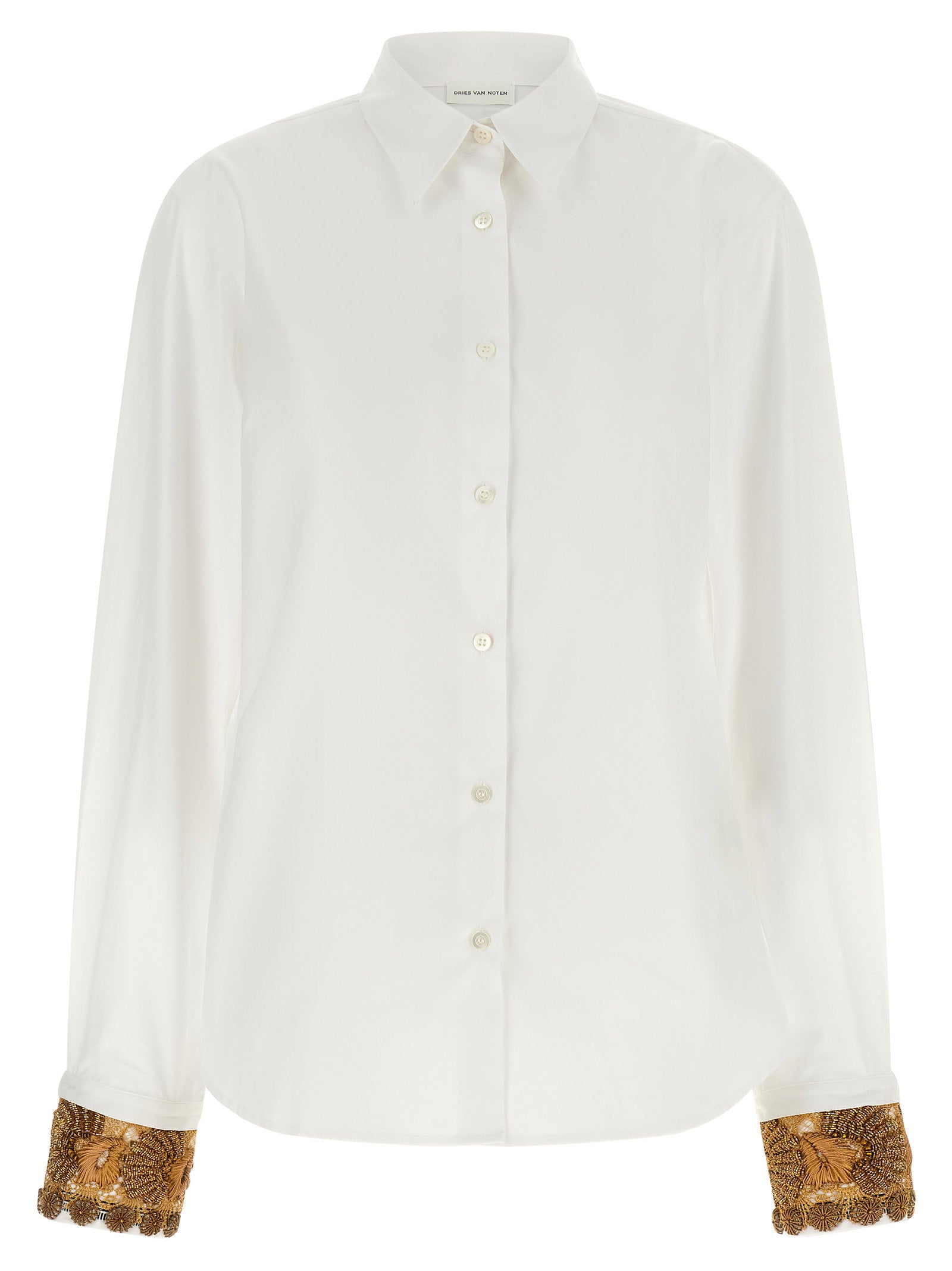 Dries Van Noten Shirt With Embroidered Cuffs