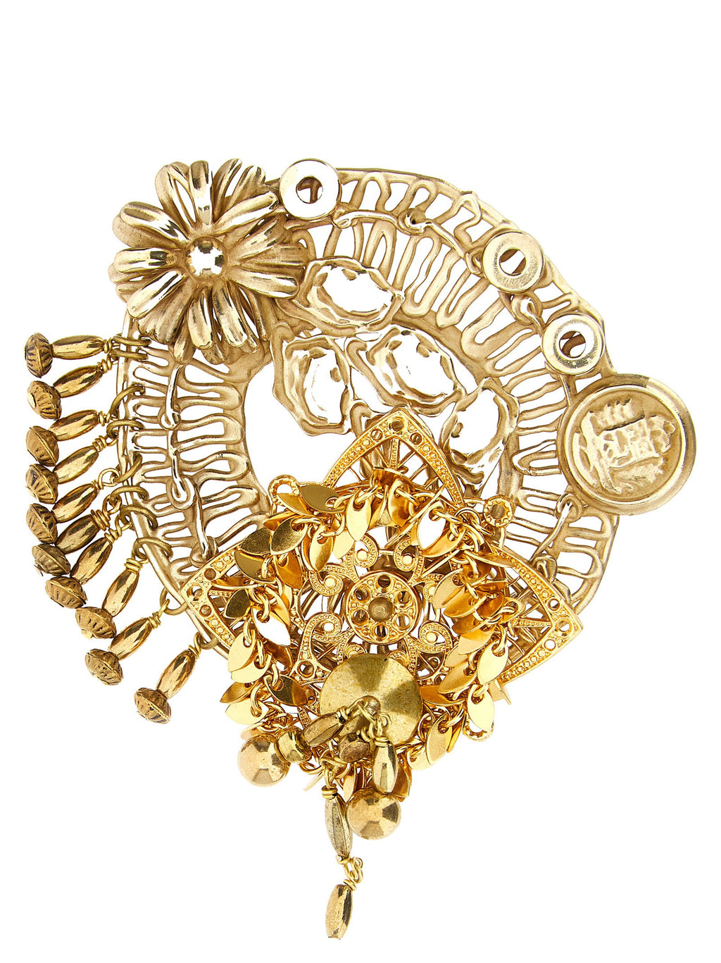 Dries Van Noten Antiqued Brass Brooch