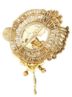Dries Van Noten Antiqued Brass Brooch