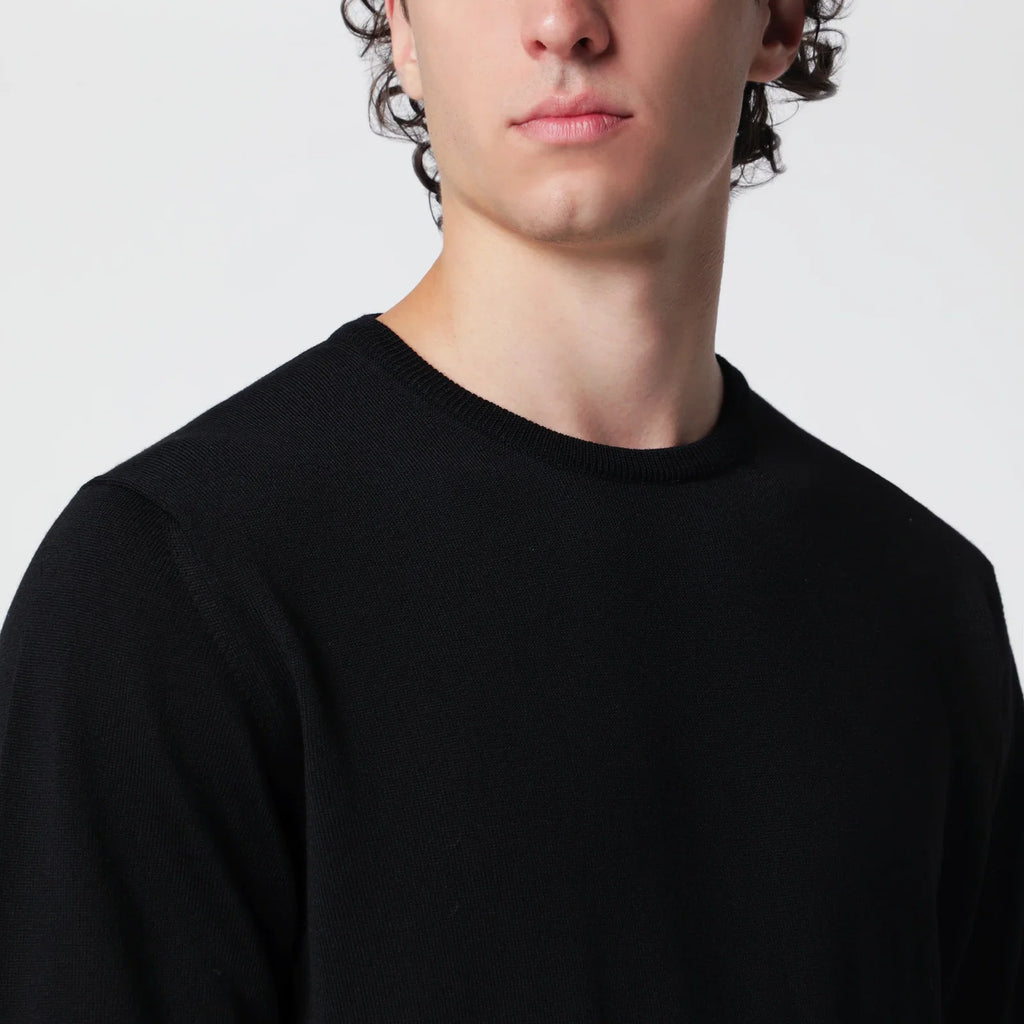 Roberto Collina Black wool crew-neck knit sweater