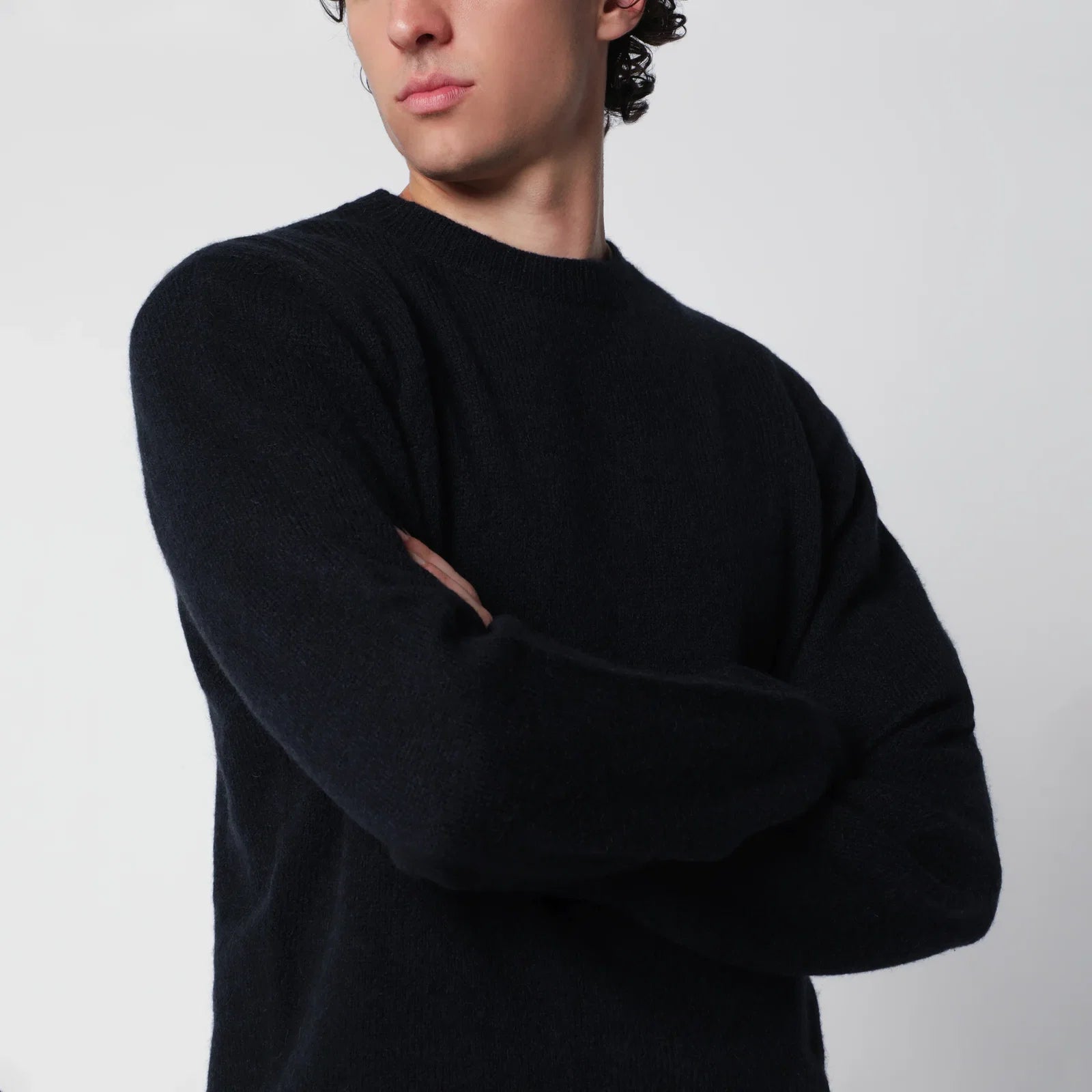 Roberto Collina Navy blue wool-blend sweater