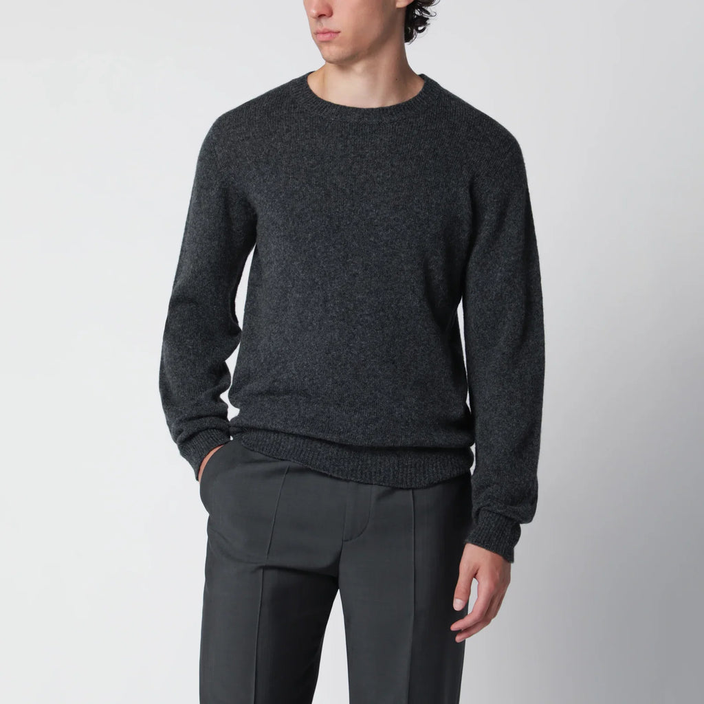 Roberto Collina Anthracite grey wool-blend sweater