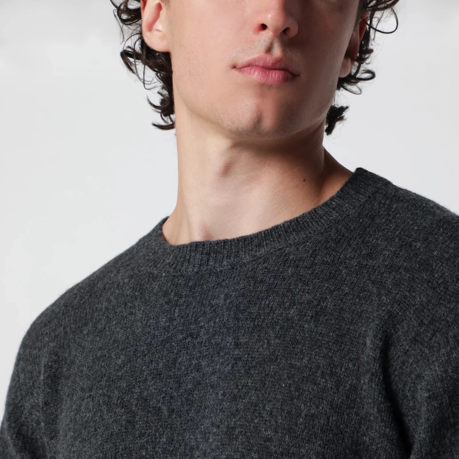 Roberto Collina Anthracite grey wool-blend sweater