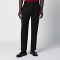 Santaniello Black cotton and linen trousers