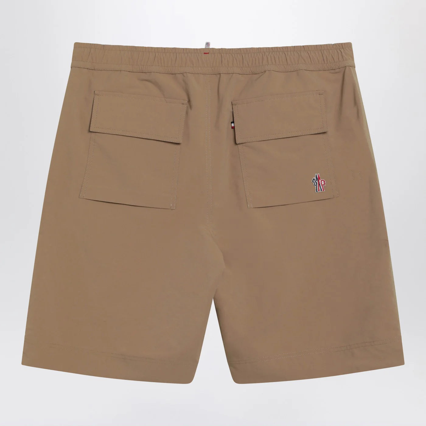 Moncler Grenoble Beige technical froissé Bermuda shorts
