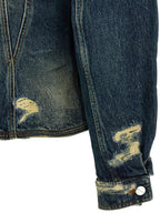 Marc Jacobs The Rip And Repair Fluted Denim Jacket Jacket