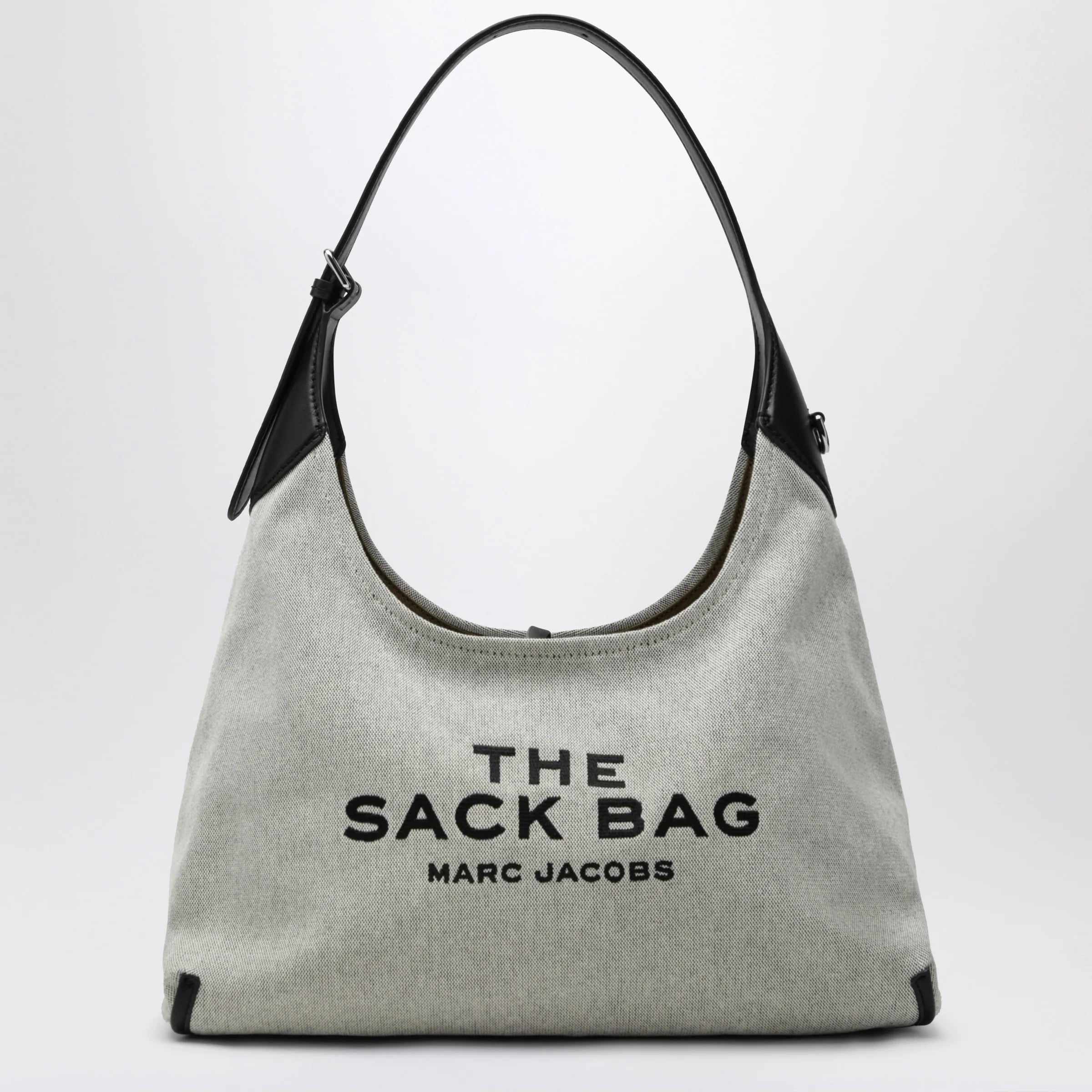 Marc Jacobs Sack Bag bucket bag in canvas and leather ivory/black