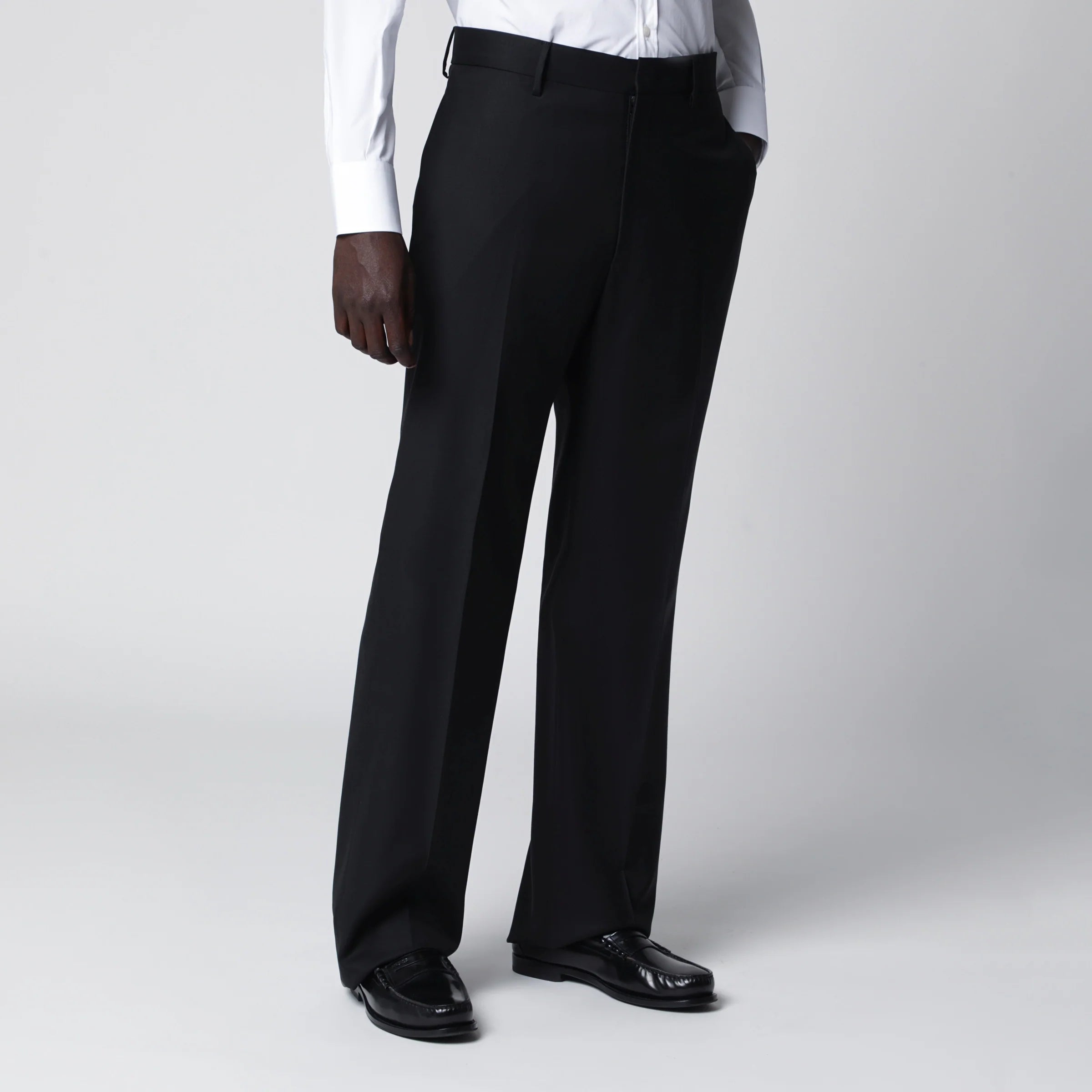 Tagliatore Black double-breasted wool suit