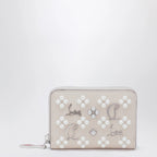 Christian Louboutin Panettone coin purse in grained calfskin and spikes
