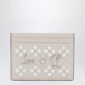 Christian Louboutin Kios card holder in grained calfskin and spikes
