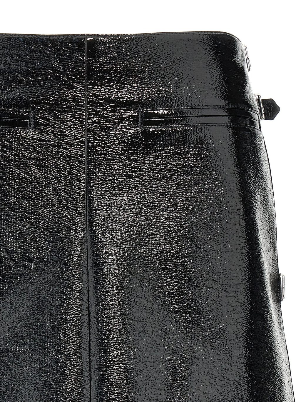 تنورة فينيل متعددة الأحزمة قصيرة من Courreges