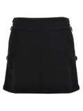 Courreges Multi Sangle Wool Mini Skirt