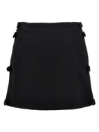 Courreges Multi Sangle Wool Mini Skirt