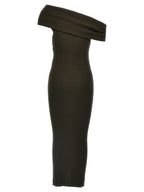 Courreges Twist Rib Knit Long Dress