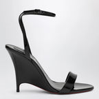 Christian Louboutin Miss Z black patent leather wedge sandals
