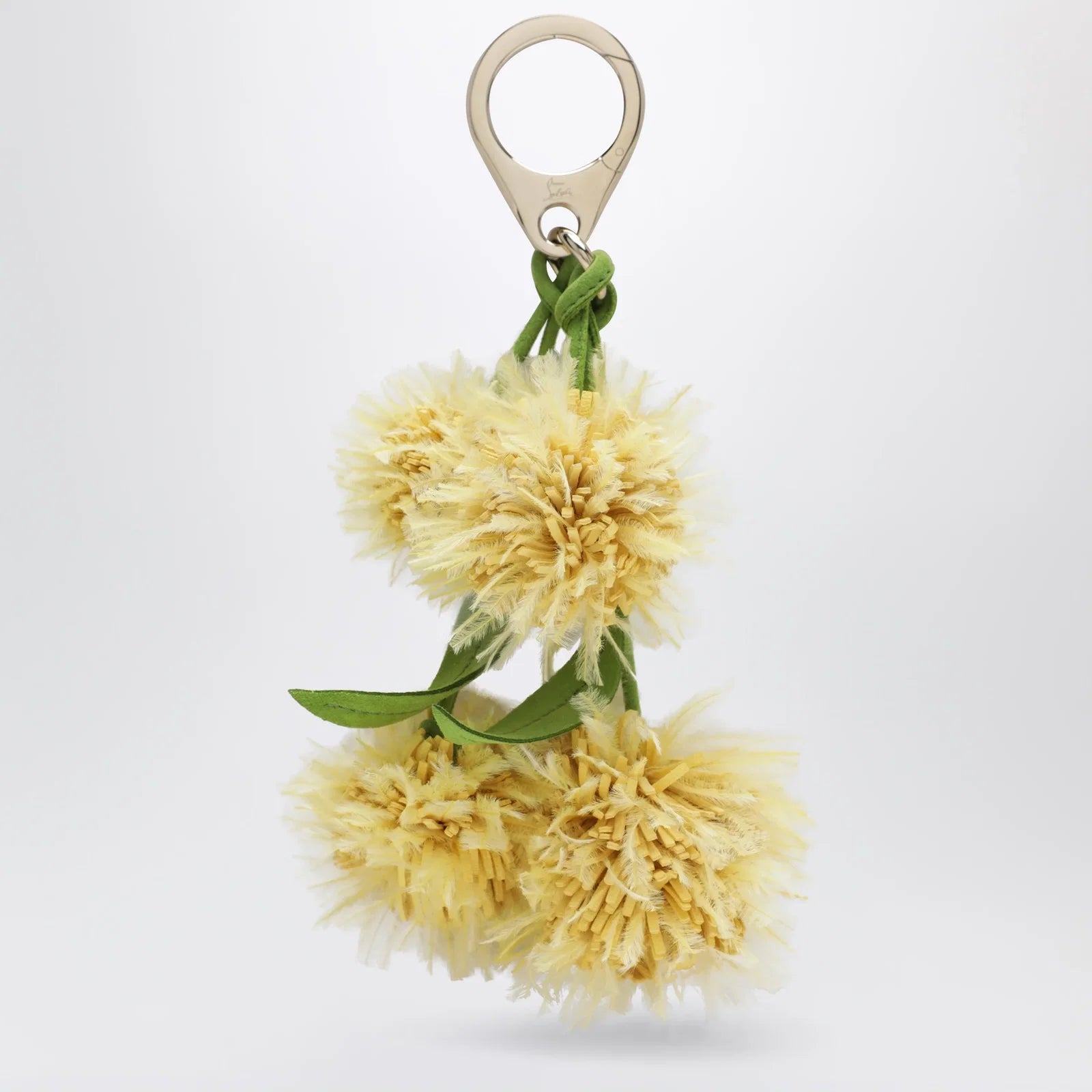 Christian Louboutin Leather bag charm in the shape of a mimosa