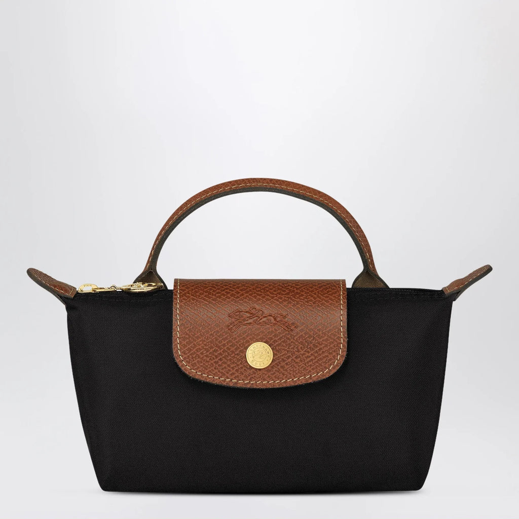 Longchamp Le Pliage Original Pebble clutch bag black